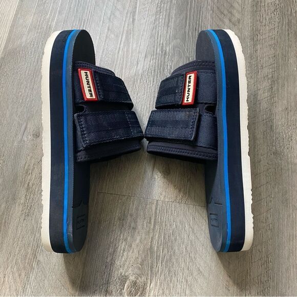 Hunter Sandals Original Beach Flatform Navy Women’s Men’s Unisex - Picture 4 of 10